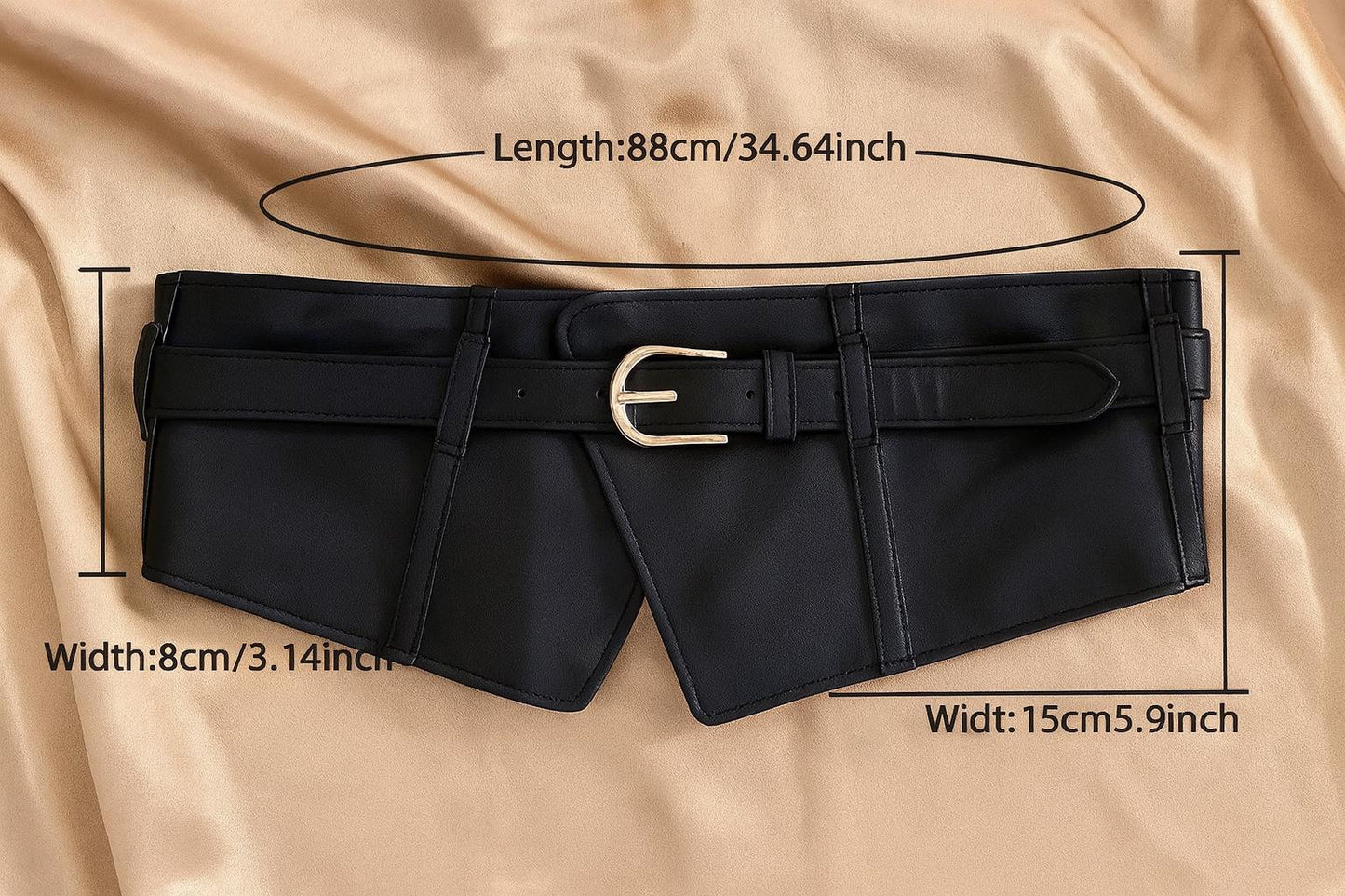 Handmade Leather Obi Wrap Belt – Soft Corset Style Waist Cincher, Adjustable Self Tie Kimono Belt for Dresses, Coats & Jumpers