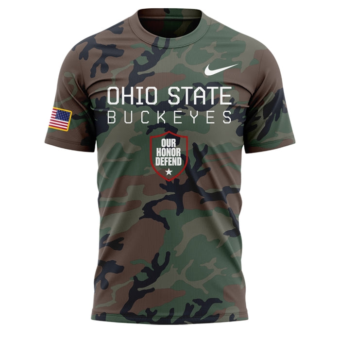 Limited Edition Military Appreciation Ohio State Buckeyes Football T shirt