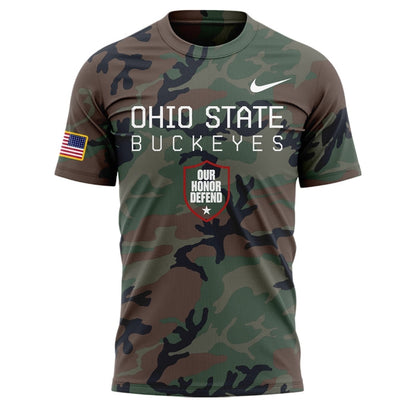Limited Edition Military Appreciation Ohio State Buckeyes Football T shirt