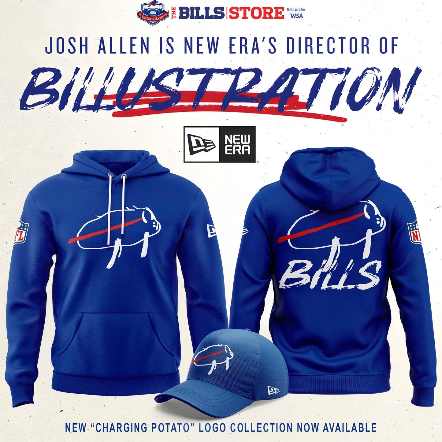 New "Charging Potato" Logo Hoodie (Blue)
