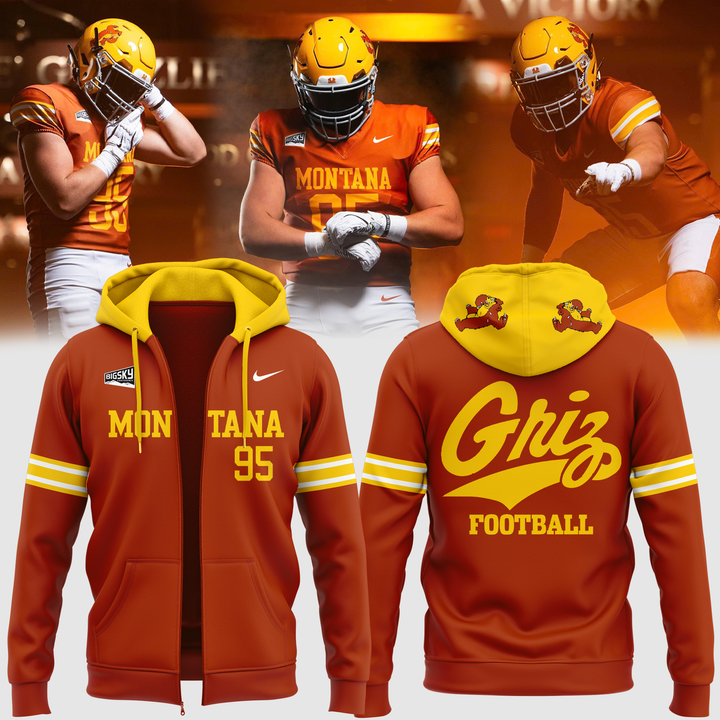 Limited Edition zip hoodie Montana Griz Football for fans! | Ox60
