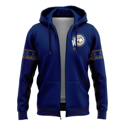 Montana State Football Native American Heritage Month Zip Hoodie | AT43