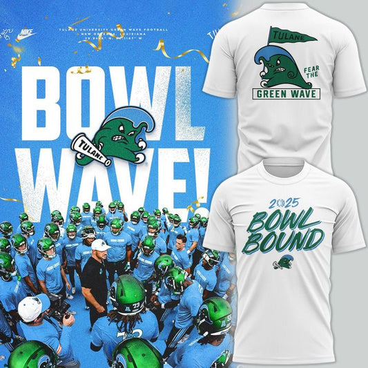 Tulane Football Bowl Bound T-Shirt - Limited Edition