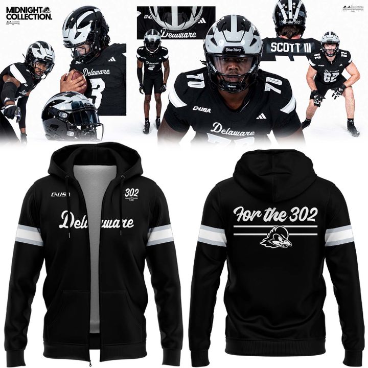 Delaware Football Midnight Collection Uniform Zip Hoodie - Limited Edition