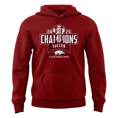 Special 2025 Regular Season Champions Arkansas Soccer Hoodie v2