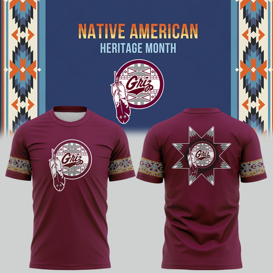 Montana Grizzlies football Native American Heritage Month Tshirt | TW54