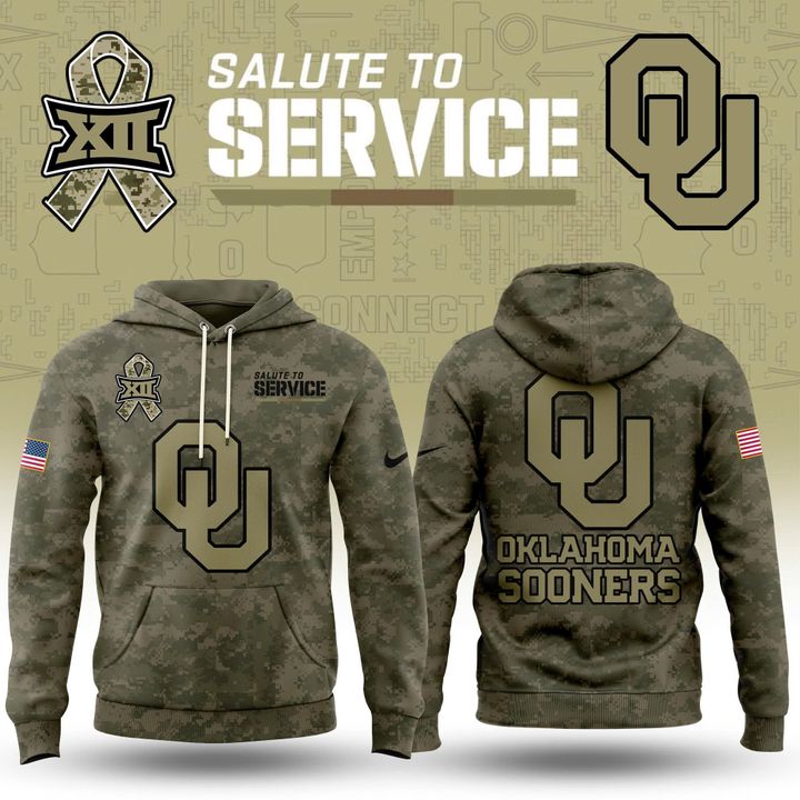 Oklahoma Football Salute To Service Hoodie