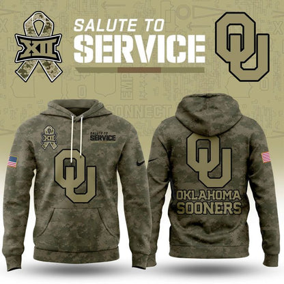 Oklahoma Football Salute To Service Hoodie