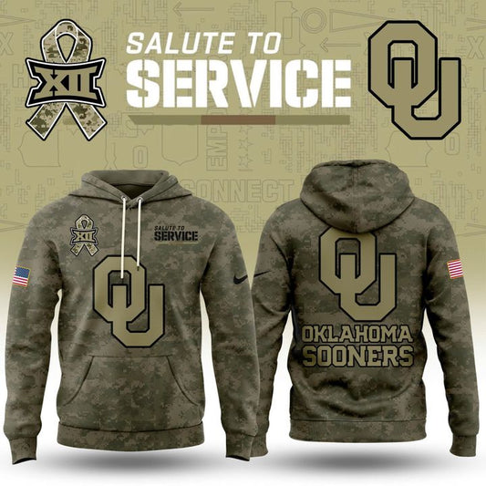Oklahoma Football Salute To Service Hoodie