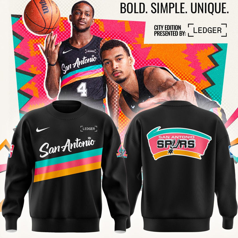 San Antonio Spurs Back To Black City Edition Sweatshirt