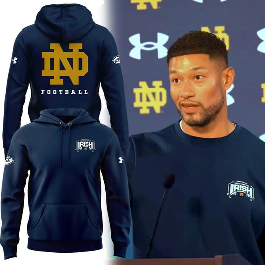 Special 2025 Here Come The Irish Notre Dame Football Hoodie
