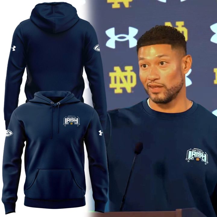 Special 2025 Here Come The Irish Notre Dame Football Hoodie 2