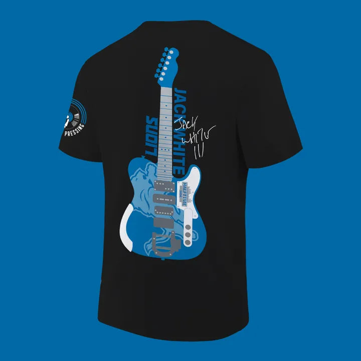 Detroit Lions x Jack White Thanksgiving Halftime Show Black Tee - Signature