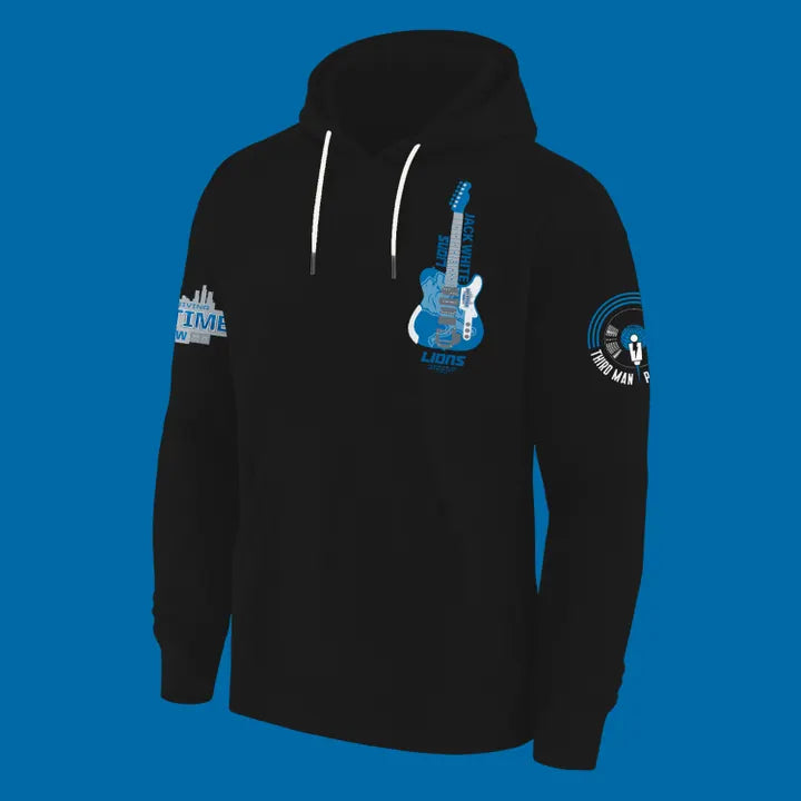 Detroit Lions x Jack White Thanksgiving Halftime Show Black Hoodie - Signature