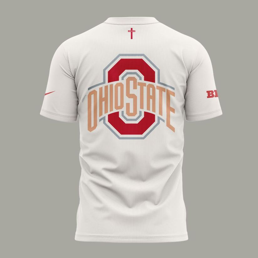 Back at Ohio State, J.T. Tuimoloau makes a statement in the ‘I MET JESUS AND NOW I’M DIFFERENT’ T-Shirt