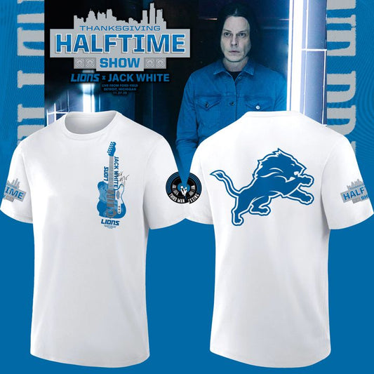 1. Detroit Lions x Jack White Thanksgiving Halftime Show White Tee