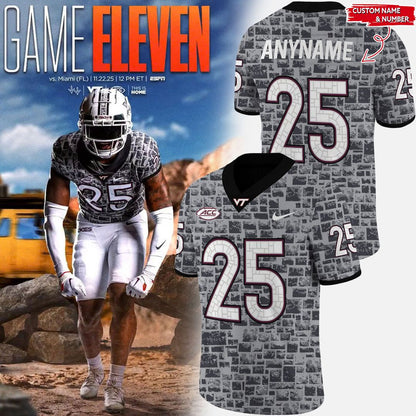 Virginia Tech Football 2025 Limited Edition Football Jersey custom Name And Number