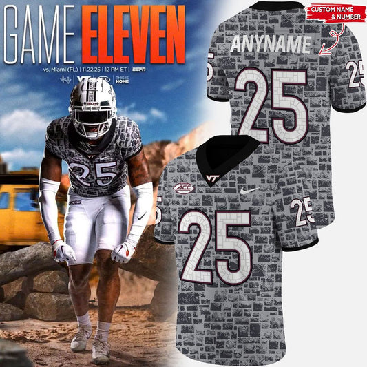 Virginia Tech Football 2025 Limited Edition Football Jersey custom Name And Number
