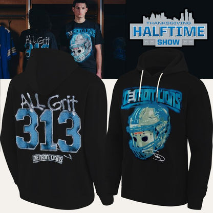 1. Detroit Lions x Eminem Thanksgiving Halftime Show Black Hoodie - Signature