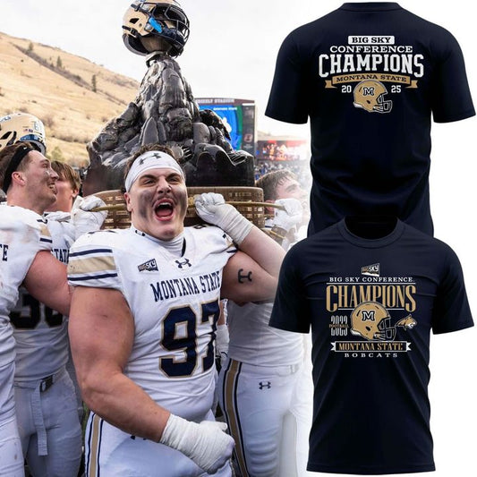 Special 2025 Big Sky Conference Champions Montana State Football T-Shirt | VL64