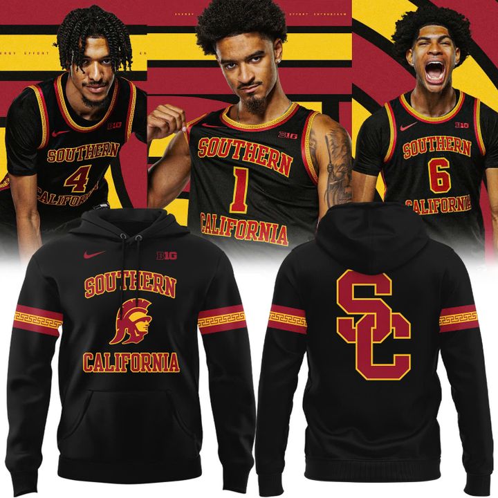 Special 2025 Retro Black Uniform USC Men's Basketball Hoodie