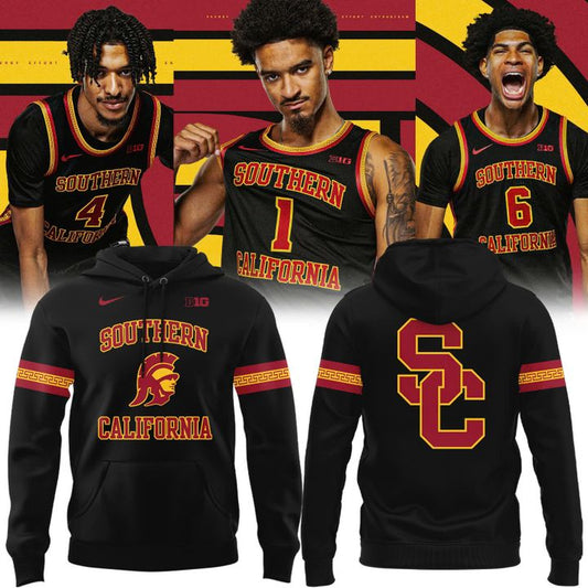 Special 2025 Retro Black Uniform USC Men's Basketball Hoodie