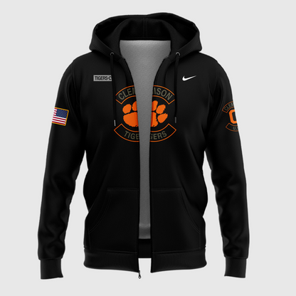 01.Clemson Football x Military Appreciation 2025 Zip Hoodie