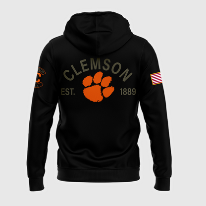 01.Clemson Football x Military Appreciation 2025 Zip Hoodie