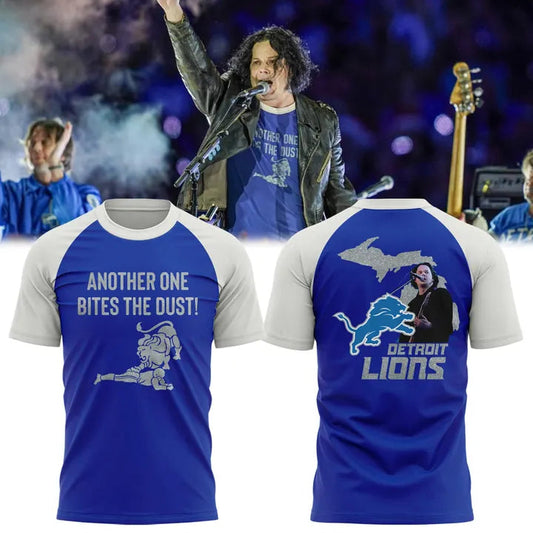 Detroit Lions x Jack White ‘ANOTHER ONE BITES THE DUST!’ Thanksgiving Halftime Show Combo Shirt