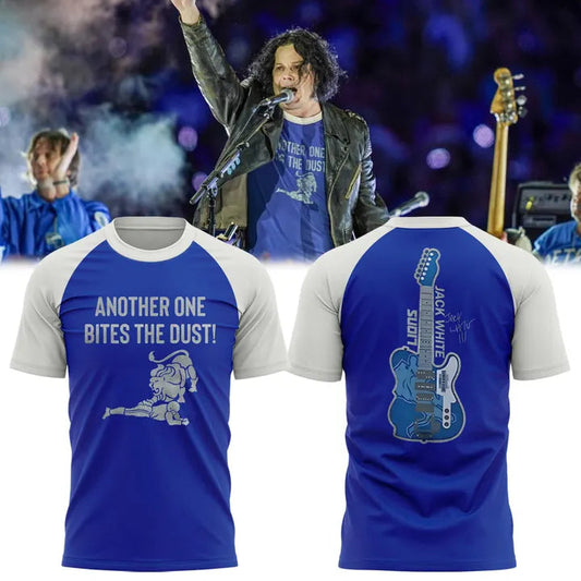 Detroit Lions x Jack White ‘ANOTHER ONE BITES THE DUST!’ Thanksgiving Halftime Show Combo Shirt