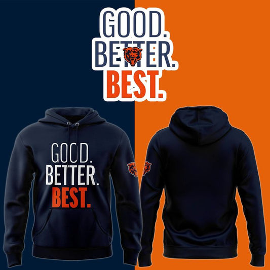 Chicago Bears GOOD. BETTER. BEST Hoodie - navy