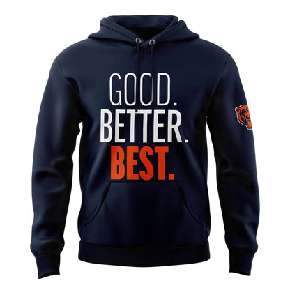 Chicago Bears GOOD. BETTER. BEST Hoodie - navy