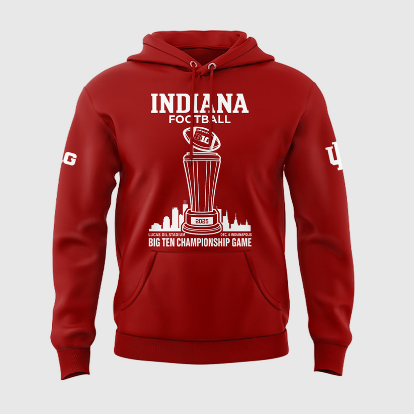 Indiana Hoosiers Football Big Ten Championship Combo Hoodie