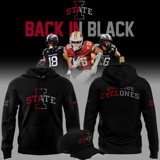 2025 limited edition Hoodie Iowa State Football "Back In Black"