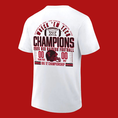 Texas Tech Red Raiders 2025 CHAMPIONS Big12 Football Combo T-shirt