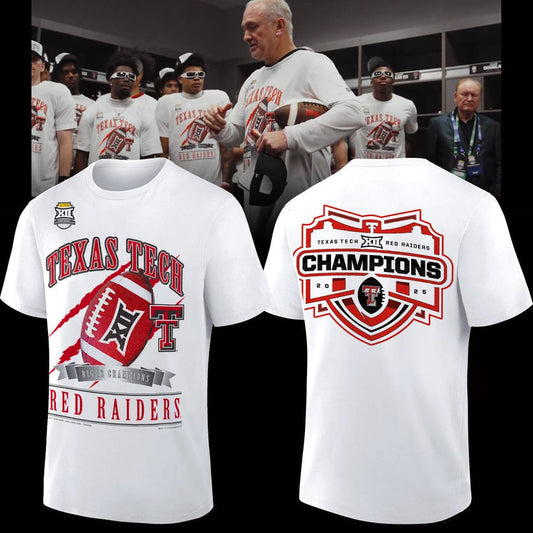 Texas Tech Red Raiders 2025 CHAMPIONS Big12 Football Combo T-shirt