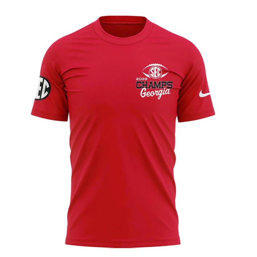 Georgia Bulldogs 2025 SEC Conference Champions Combo T-Shirt