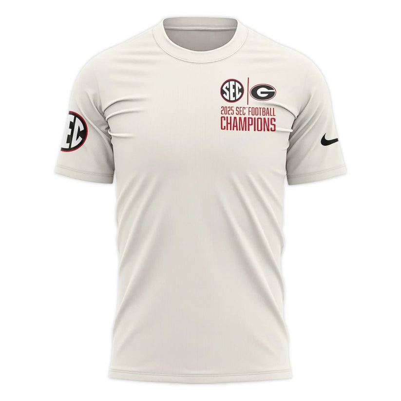 Georgia Bulldogs 2025 SEC Conference Champions Combo T-Shirt
