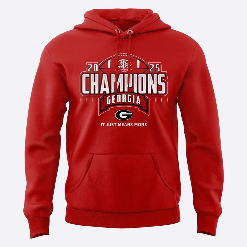 Georgia Bulldogs 2025 SEC Conference Champions Combo Hoodie