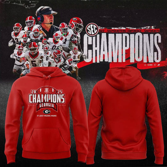 Georgia Bulldogs 2025 SEC Conference Champions Combo Hoodie