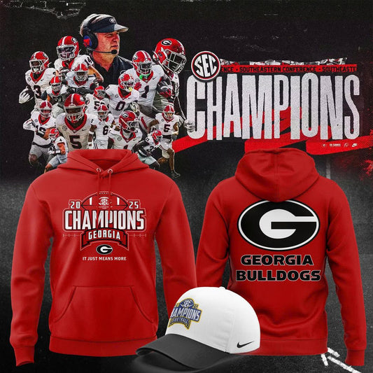 Georgia Bulldogs 2025 SEC Conference Champions Combo Hoodie