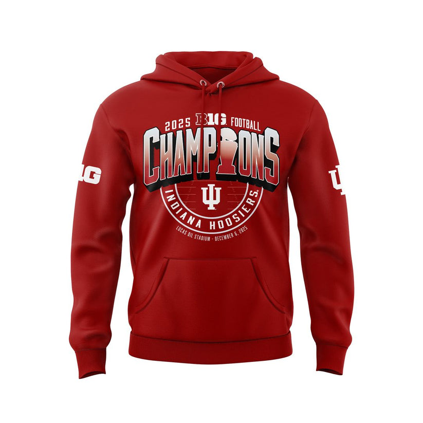 Indiana Hoosiers Football Big Ten Championship Combo Hoodie