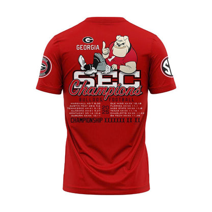 Georgia Bulldogs 2025 SEC Conference Champions Combo T-Shirt