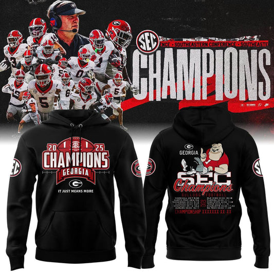 Georgia Bulldogs 2025 SEC Conference Champions Combo Hoodie
