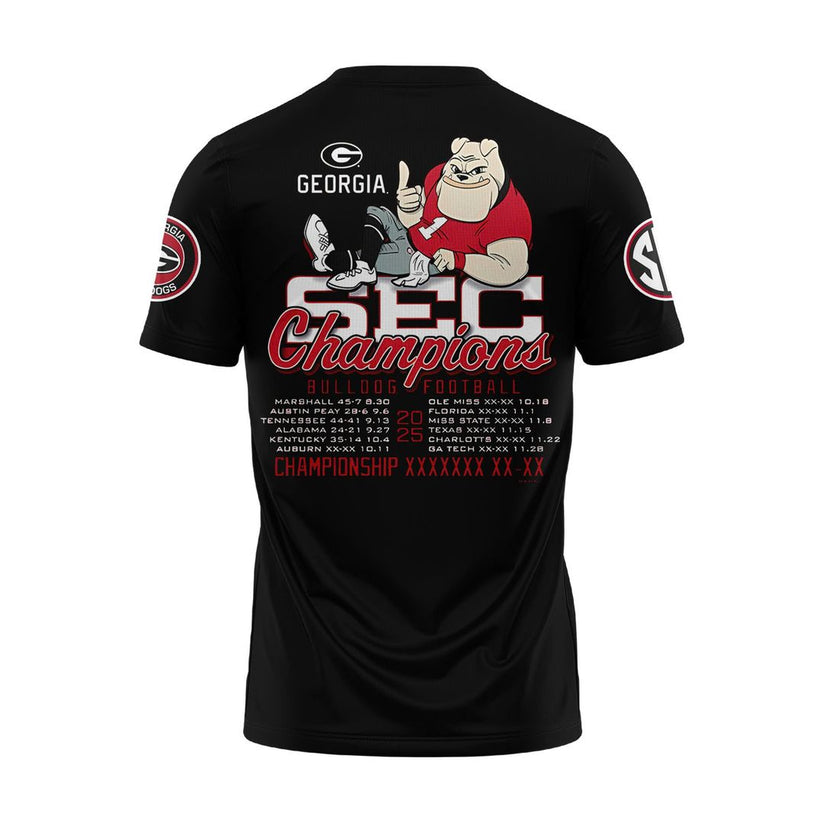 Georgia Bulldogs 2025 SEC Conference Champions Combo T-Shirt