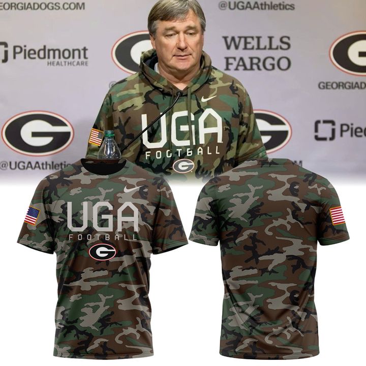Men's Camo Georgia Bulldogs UGA Football T-Shirt