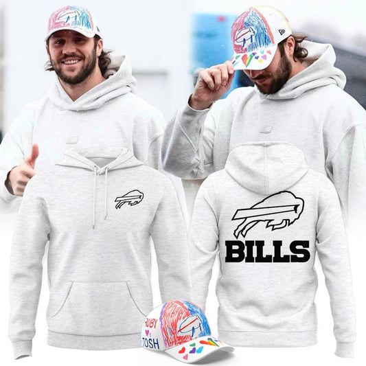 Bufffalo Bills Logo Gray Hoodie