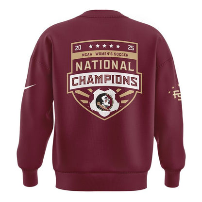 2.Limited Edition FSU women's soccer NATIONAL CHAMPIONS Sweatshirt 2025