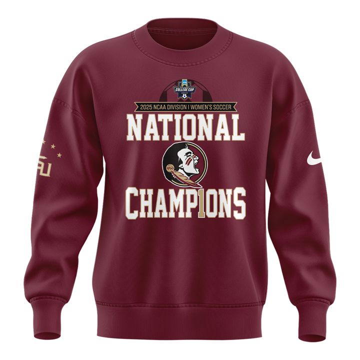 2.Limited Edition FSU women's soccer NATIONAL CHAMPIONS Sweatshirt 2025