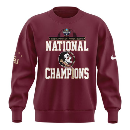2.Limited Edition FSU women's soccer NATIONAL CHAMPIONS Sweatshirt 2025